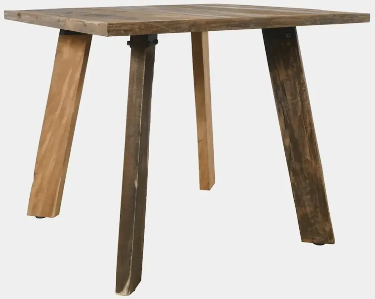 Jofran Reclamation 42 Rustic Reclaimed Solid Wood Square Counter Height Dining Table