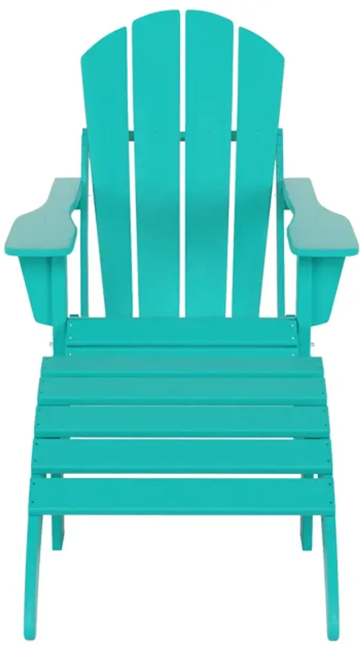 WestinTrends Folding Adirondack Chair With Footrest Ottoman Set