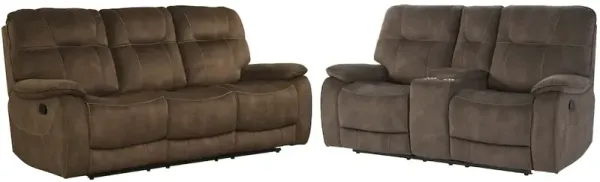 Parker Living Cooper - Shadow Brown Manual Reclining Sofa and Loveseat