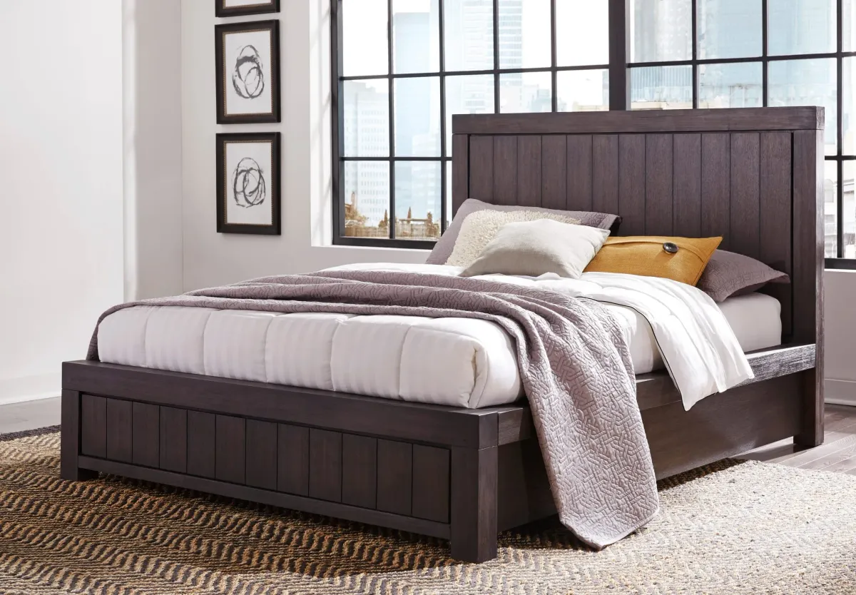 Heath Full-Size Platform Bed in Basalt Grey