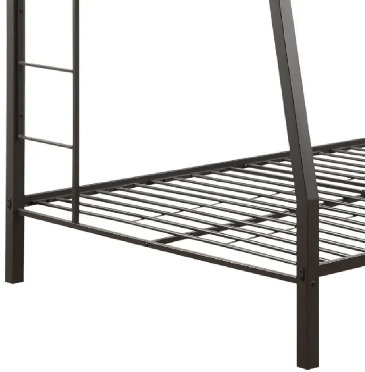 Metal Full XL/Queen Bunk Bed, Black Sand-Benzara