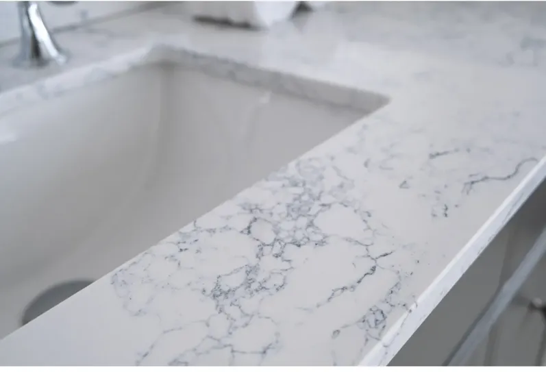 Carrara Jade Marble Vanity Top with Sink