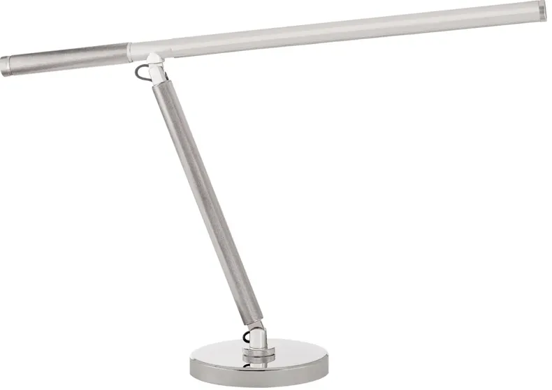 Barrett Knurled Boom Arm Desk Light in Polished Nickel
