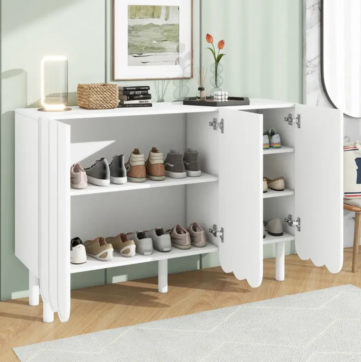 Merax Minimalist Sideboard Shoe Storage Cabinet