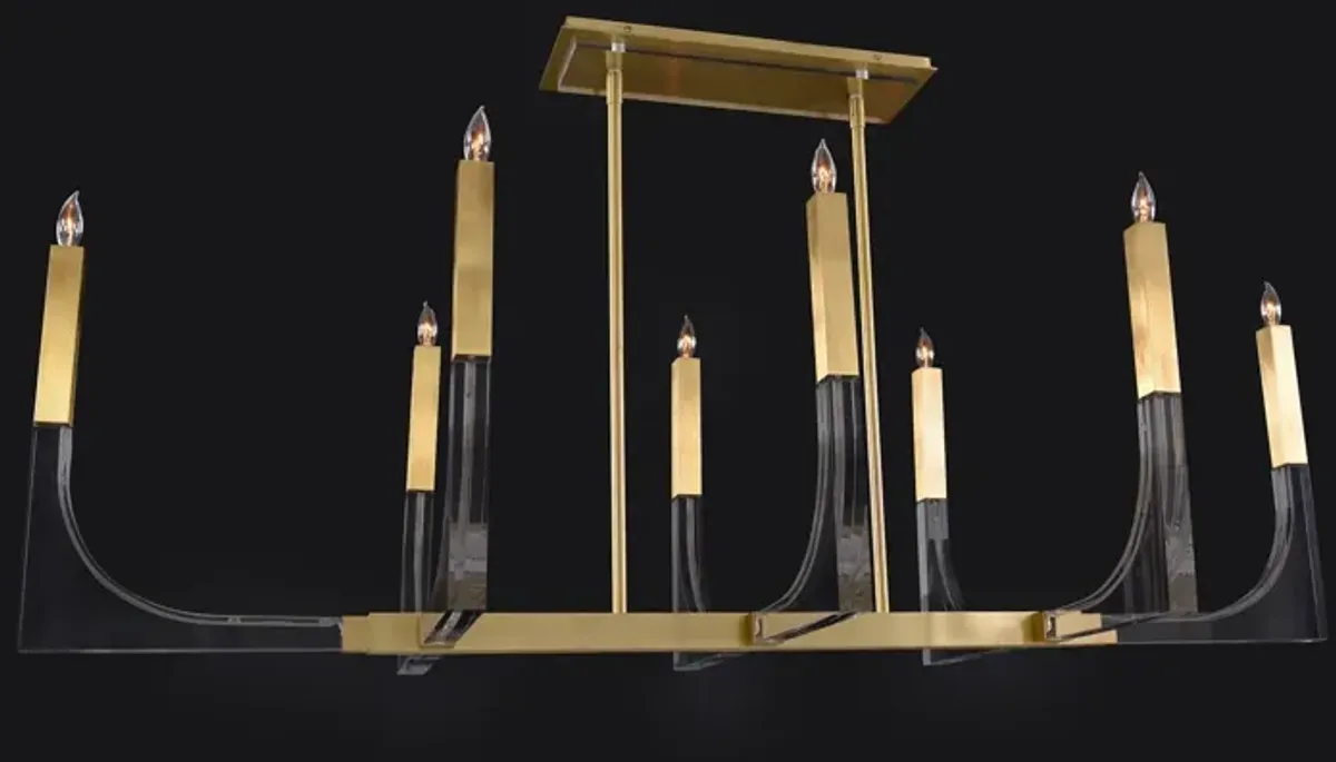 Genesis Acrylic Eight-Light Chandelier