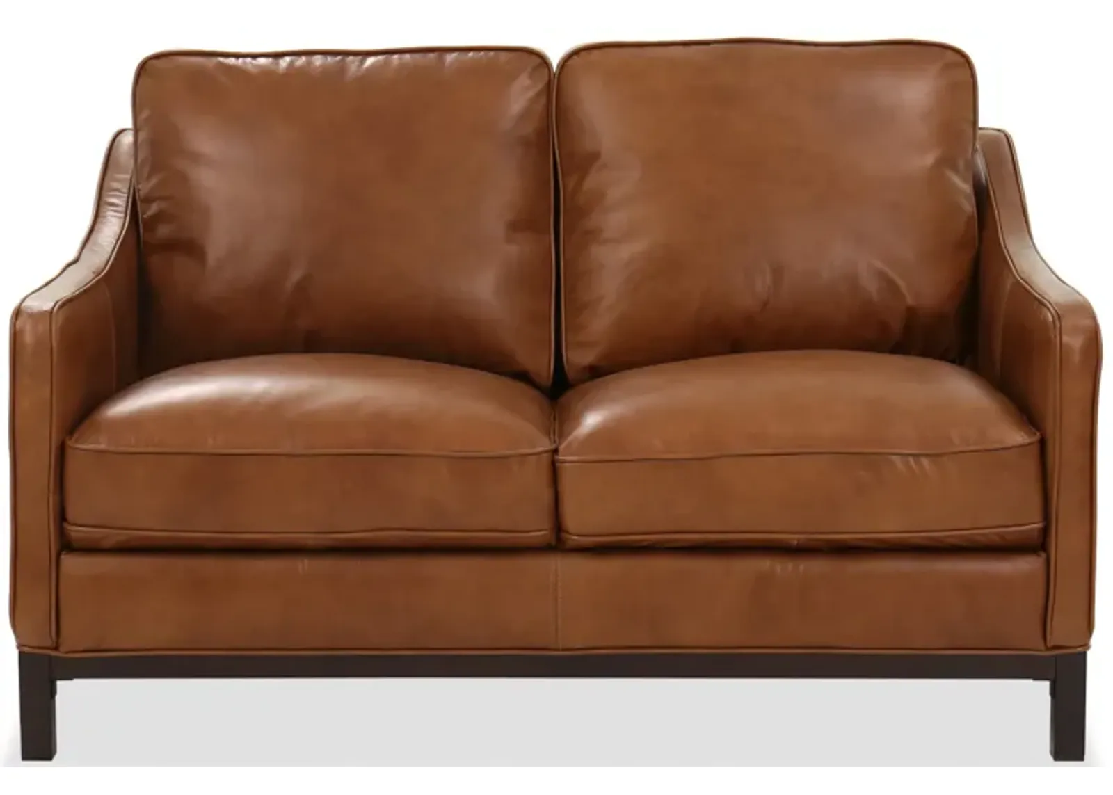 St. James Honey Leather Loveseat