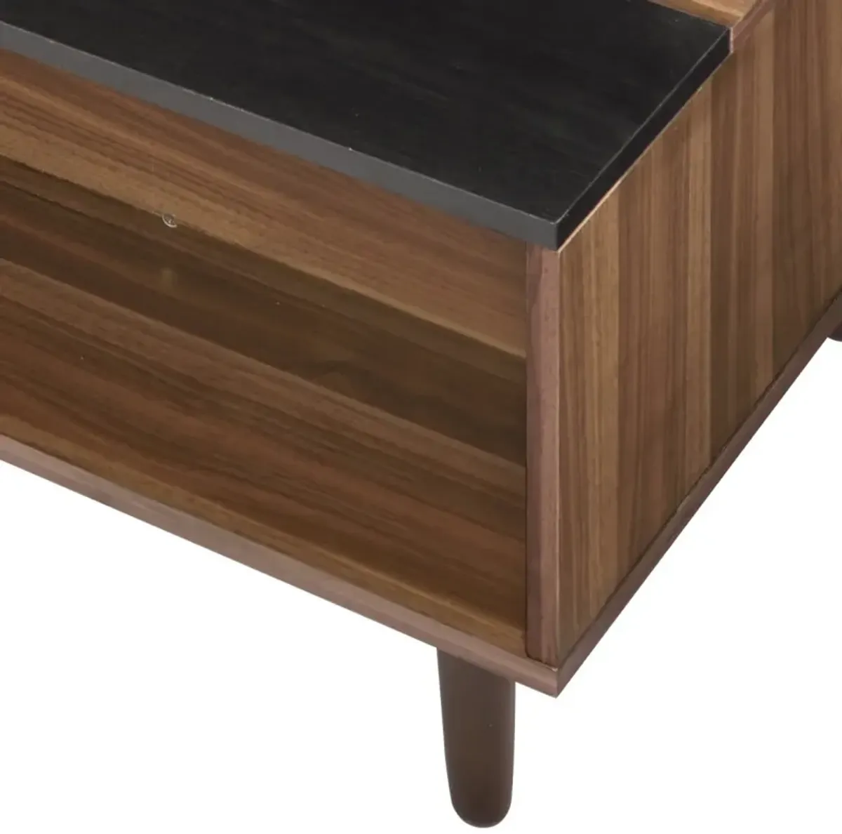 Avala Coffee Table with Lift Top, Walnut Black