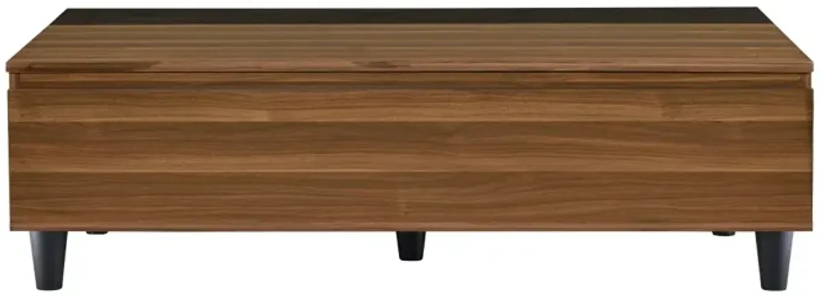 Avala Coffee Table with Lift Top, Walnut Black