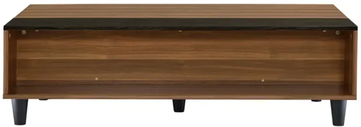 Avala Coffee Table with Lift Top, Walnut Black