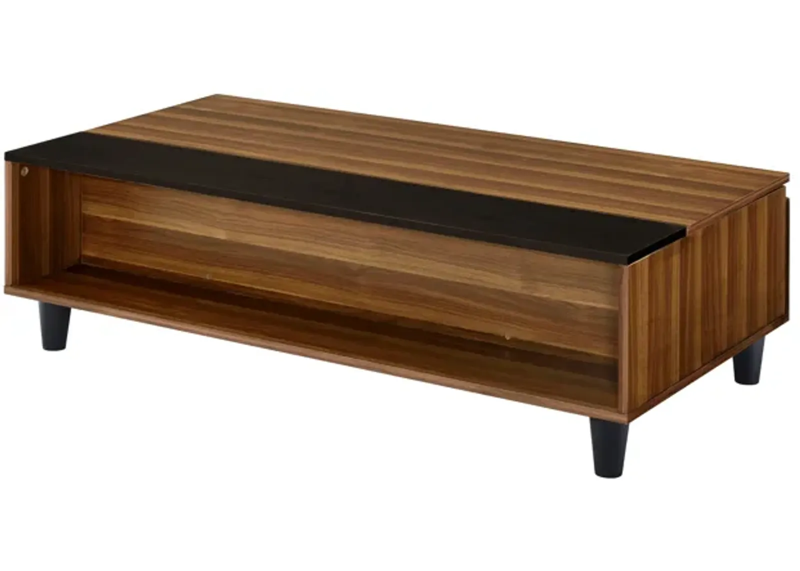 Avala Coffee Table with Lift Top, Walnut Black