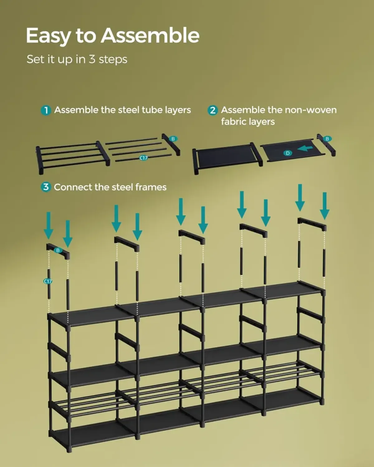 8-Tier Large Shoe Rack