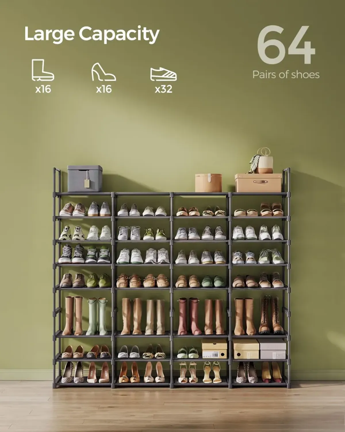 8-Tier Large Shoe Rack