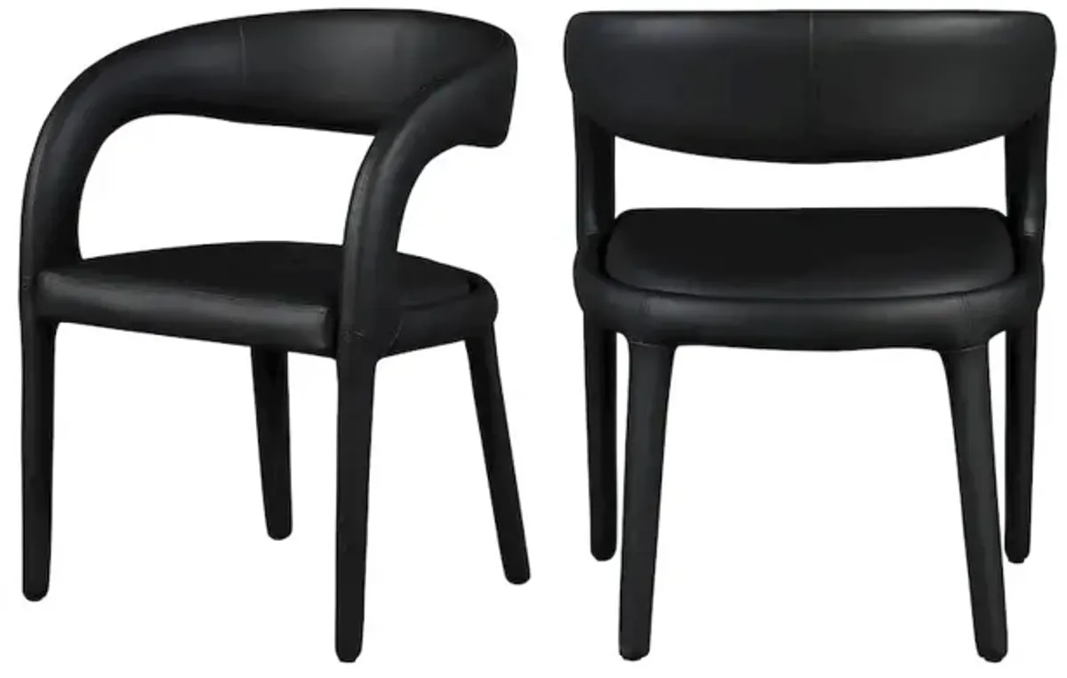 Meridian Furniture Sylvester Black Vegan Leather Dining Chair