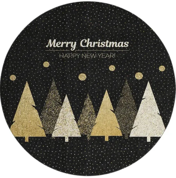 Merry & Bright MY11 8' Round Rug
