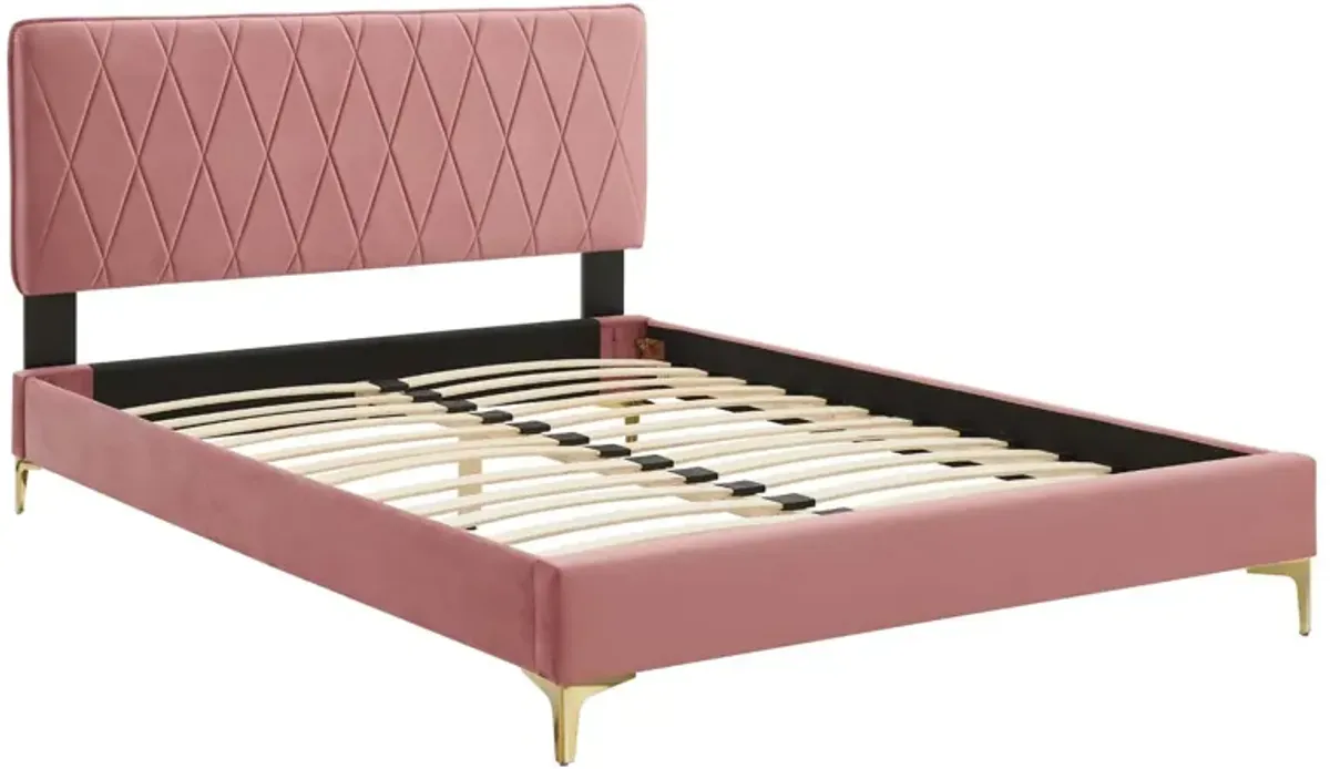 Modway - Phillipa Performance Velvet Queen Platform Bed