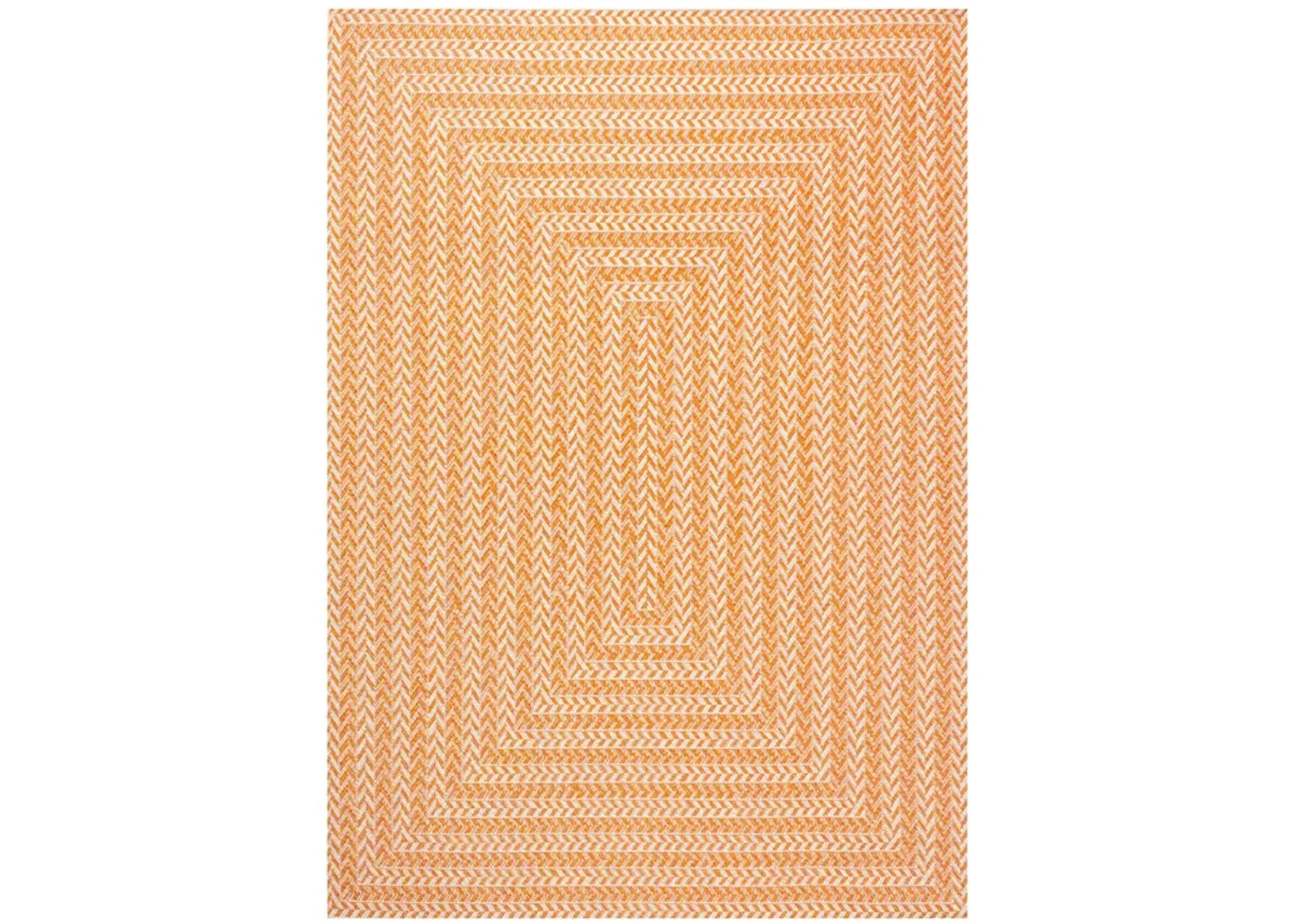 Chevron Modern Concentric Squares Indoor/Outdoor Area Rug