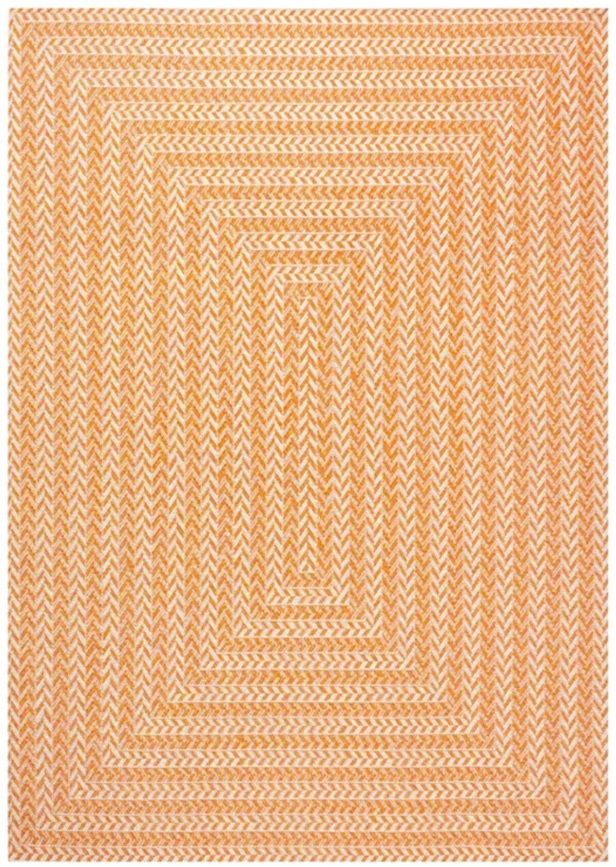 Chevron Modern Concentric Squares Indoor/Outdoor Area Rug