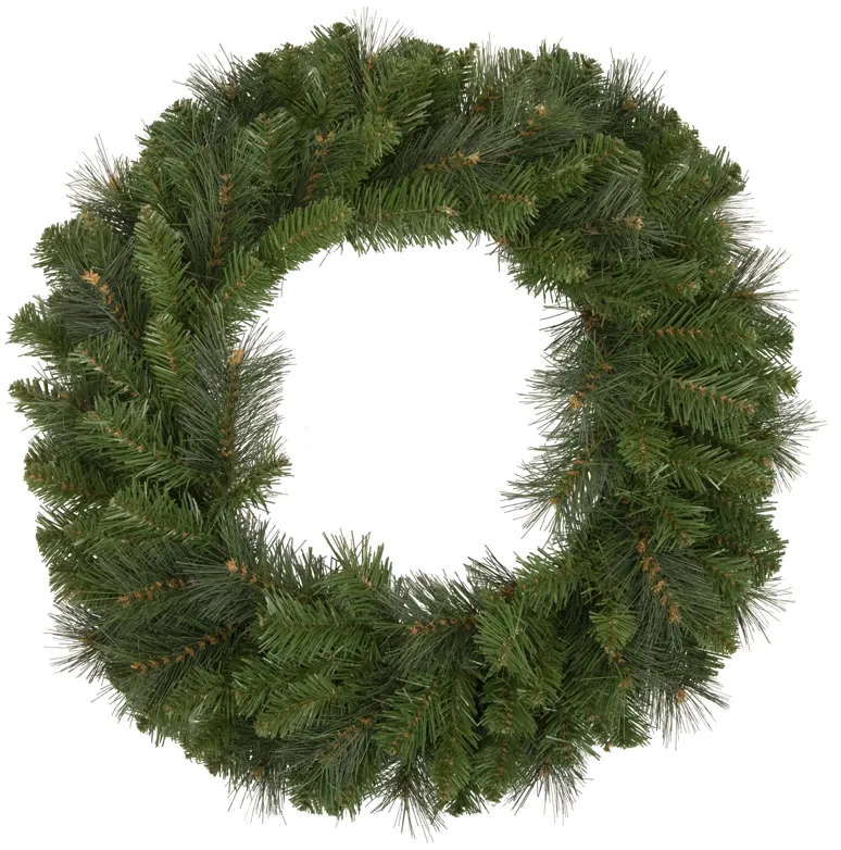 Mixed Beaver Pine Artificial Christmas Wreath  24-Inch  Unlit