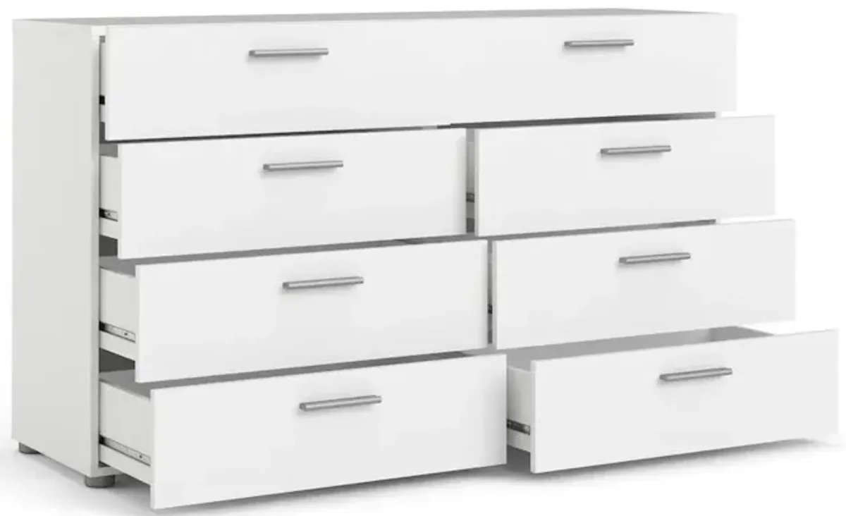 Tvilum Austin 8 Drawer Double Dresser, White