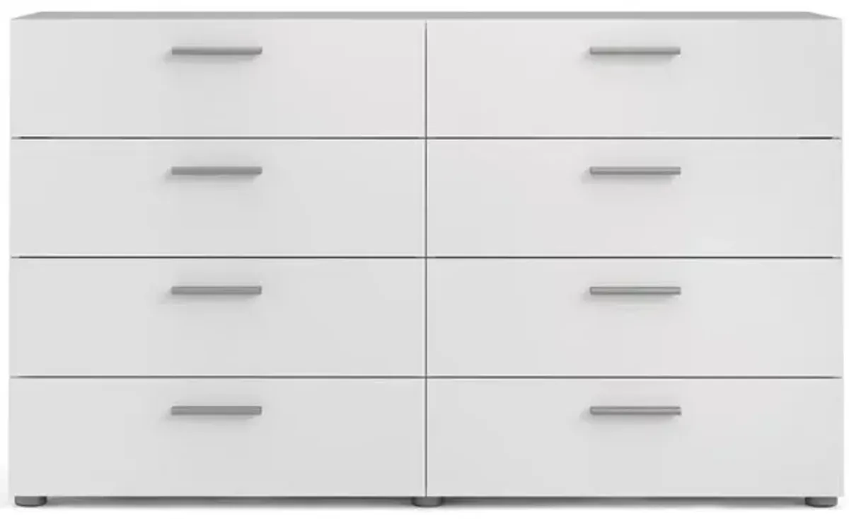 Tvilum Austin 8 Drawer Double Dresser, White