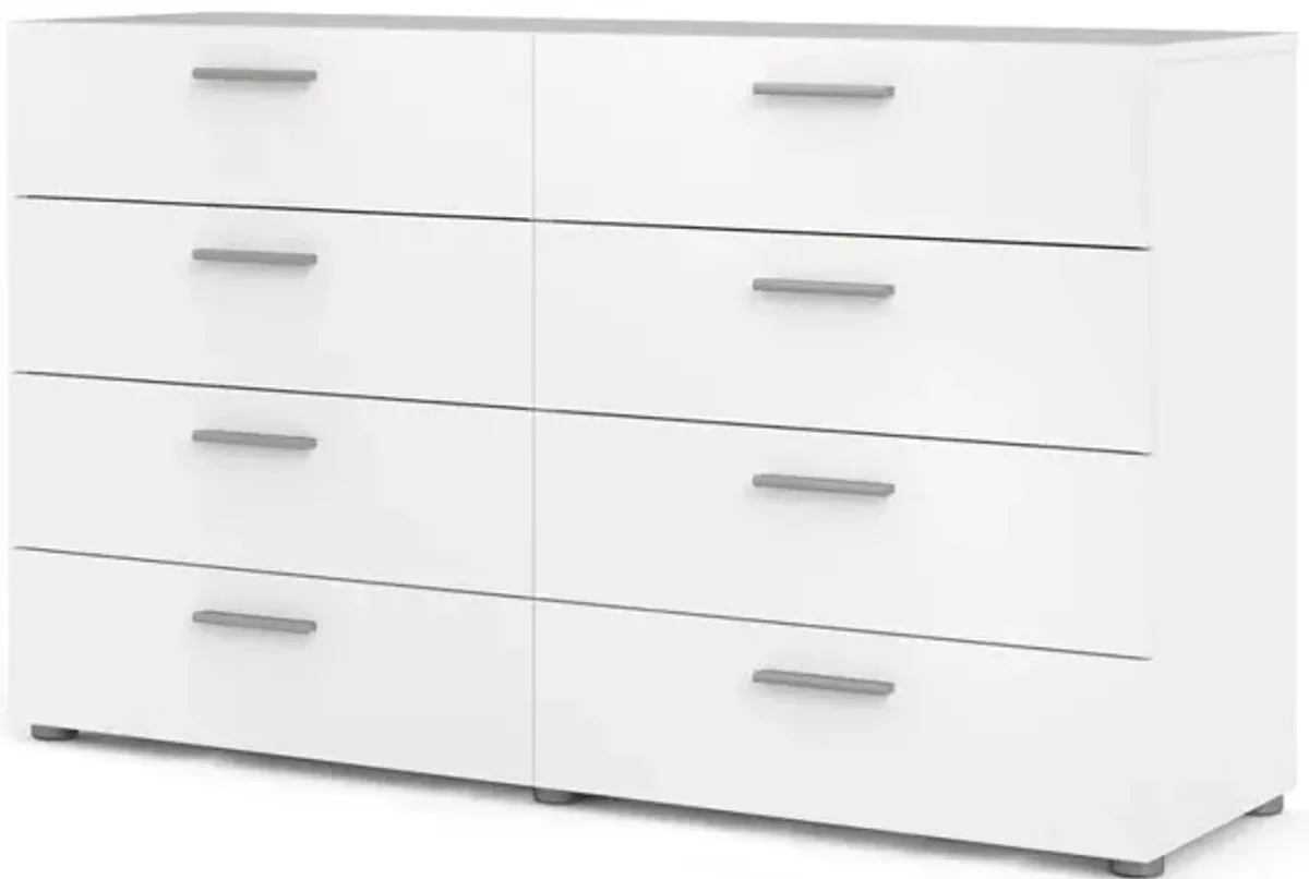 Tvilum Austin 8 Drawer Double Dresser, White