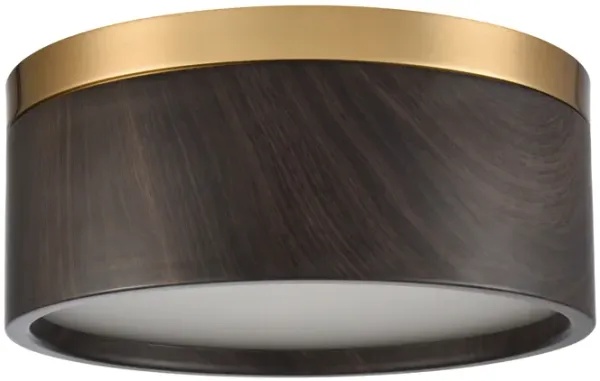 Engel 12'' Wide 2-Light Ebony Flush Mount