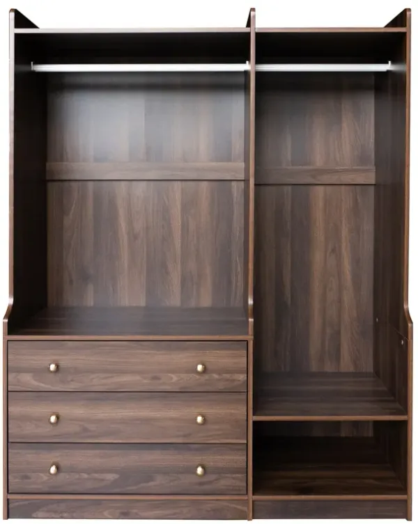 Merax Open Wooden Wardrobe Storage for Bedroom