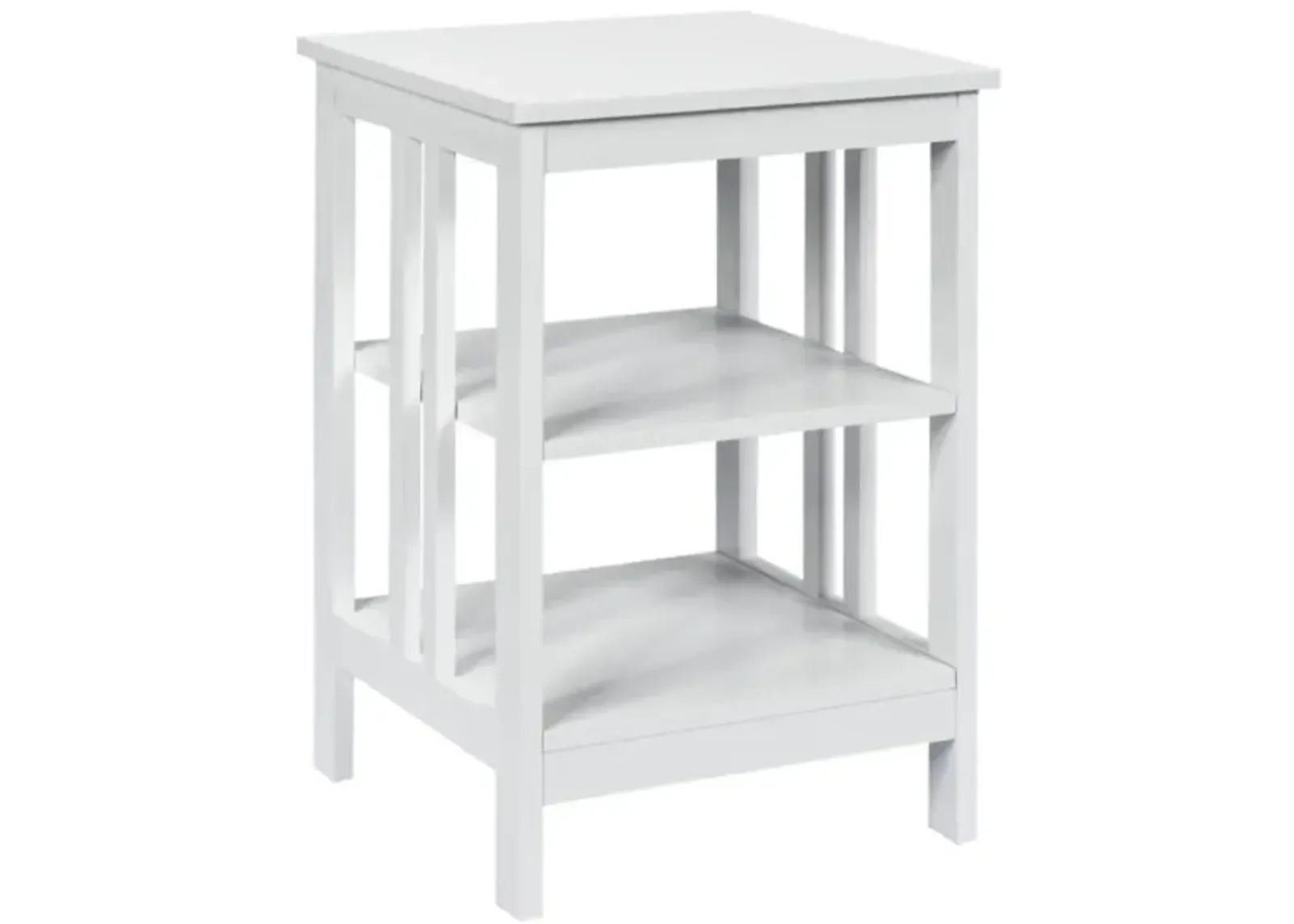 Hivvago 2 Pieces 3-Tier Nightstand with Reinforced Bars and Stable Structure