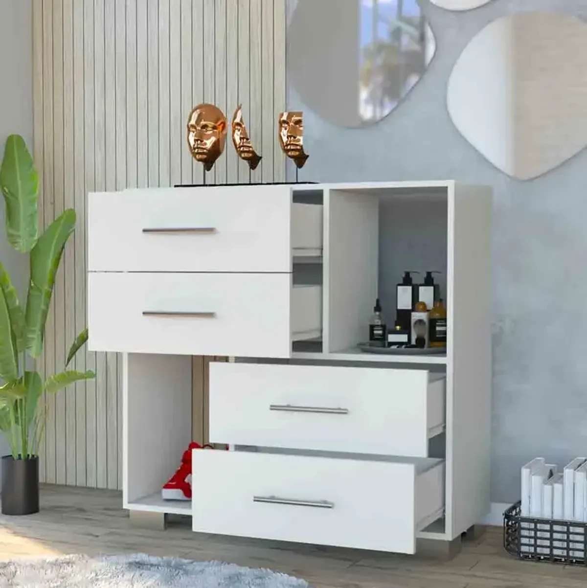 Dresser Hetzs, Bedroom, White