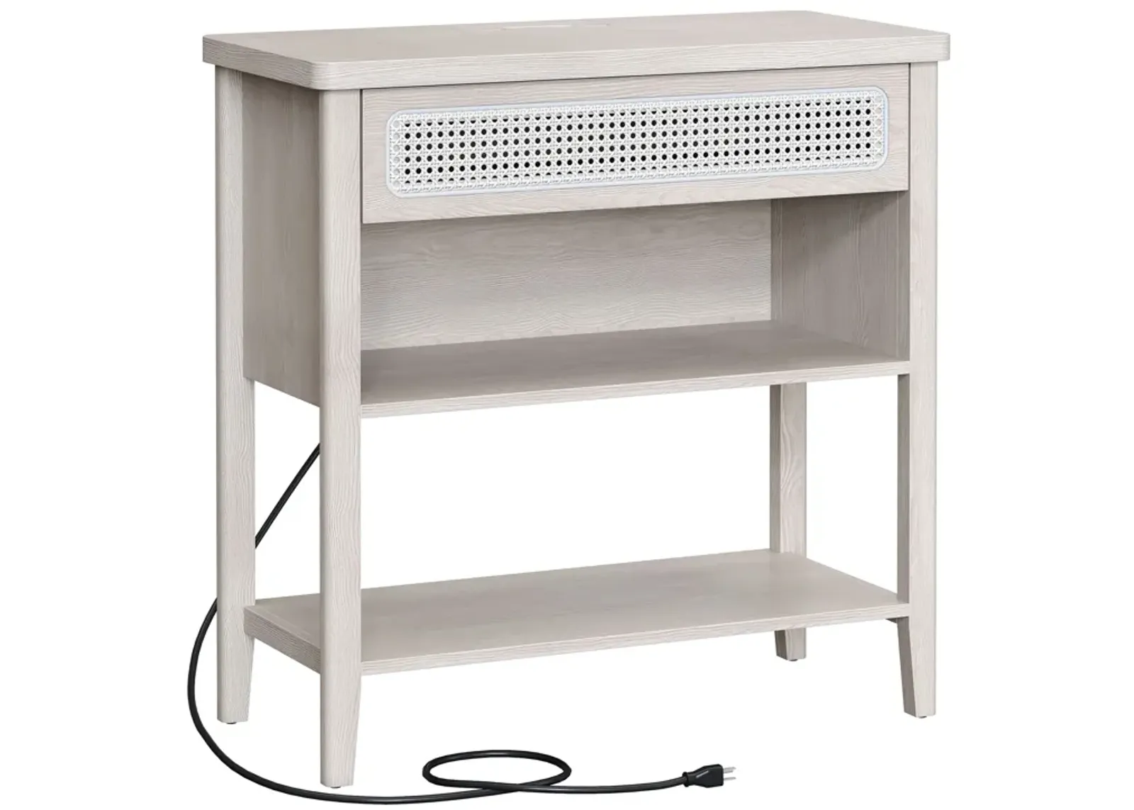 Console Table with Built-In Power Outlets – Modern Entryway Charging Station