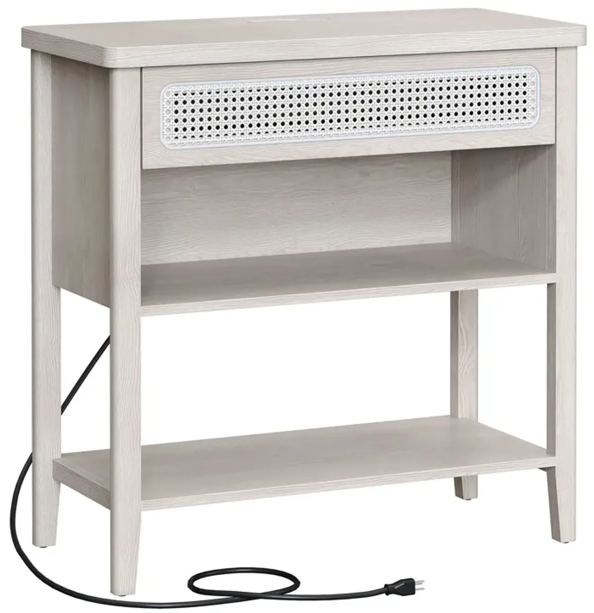 Console Table with Built-In Power Outlets – Modern Entryway Charging Station