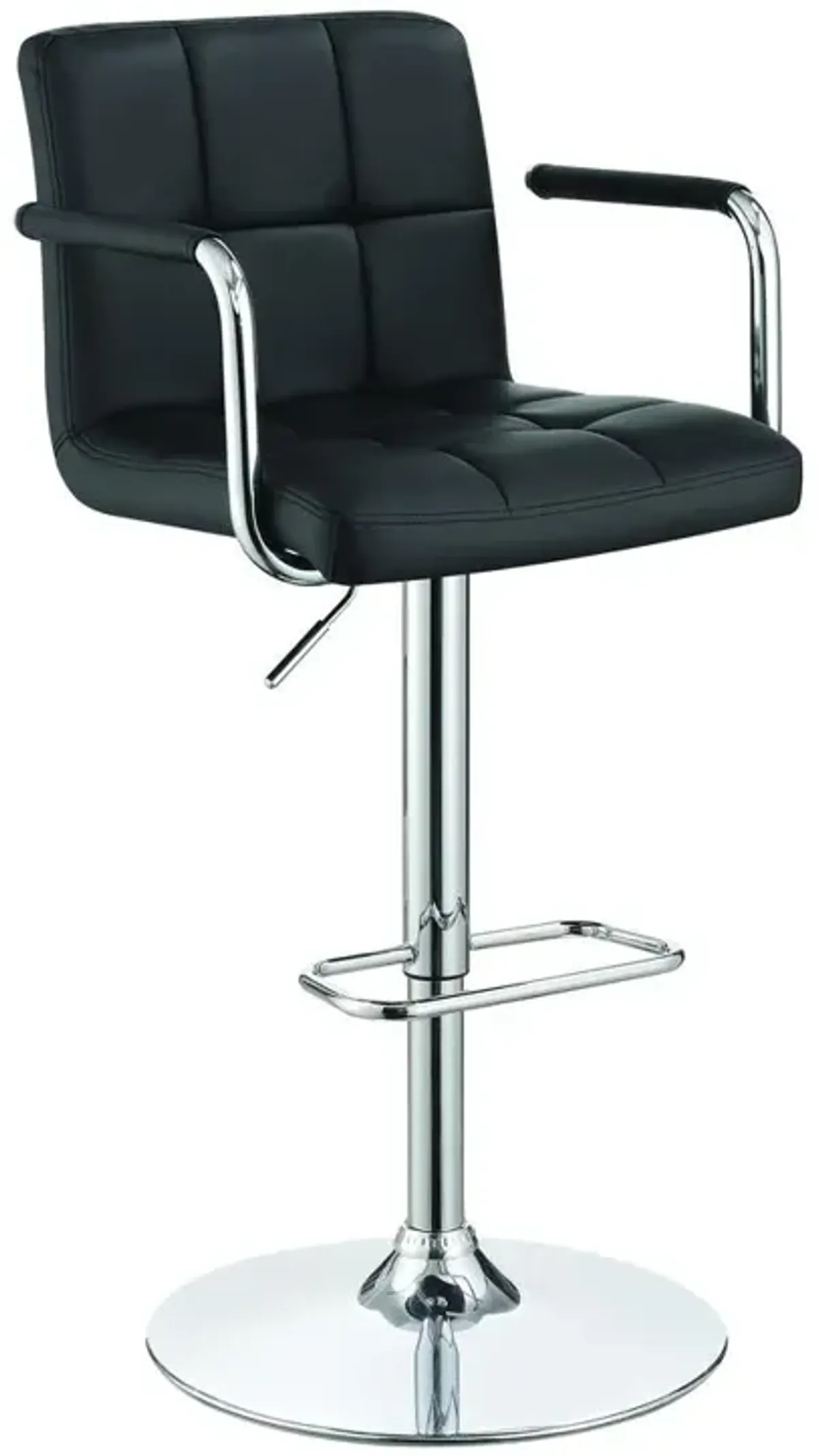 Palomar Adjustable Height Bar Stool Black and Chrome