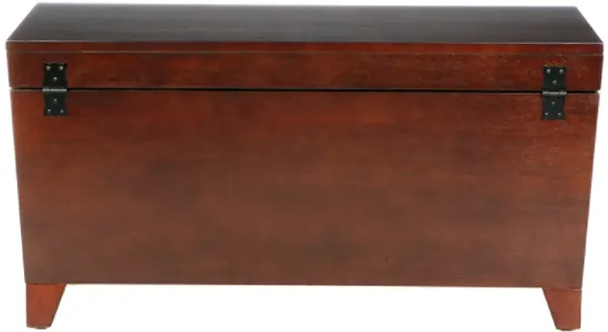 Hivvago 39" Brown Manufactured Wood And Metal Rectangular Coffee Table