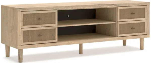 Ciel Large TV Media Console, 4 Drawers, 2 Shelves, Brown Wood, 72 Inch - Benzara