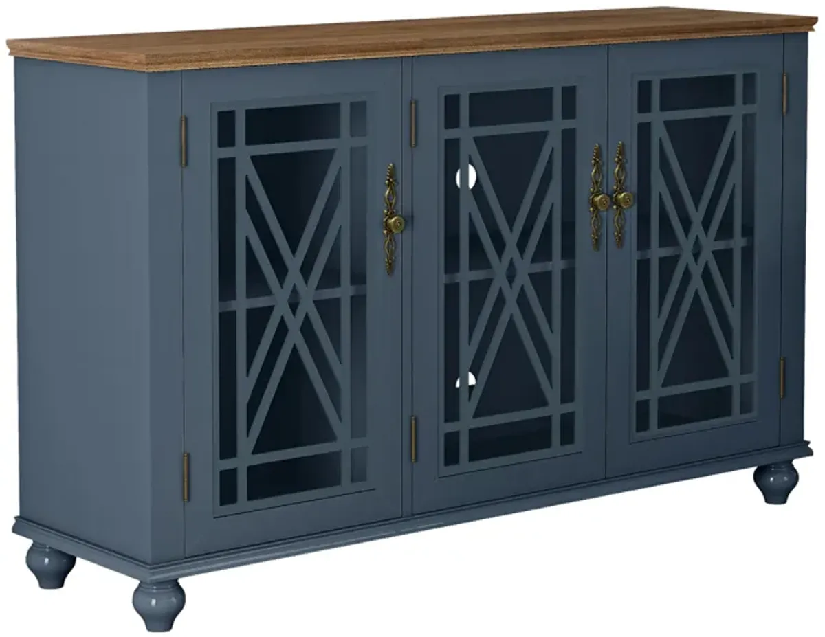 FESTIVO 55" Antique-Inspired Kitchen Buffet Sideboard Cabinet