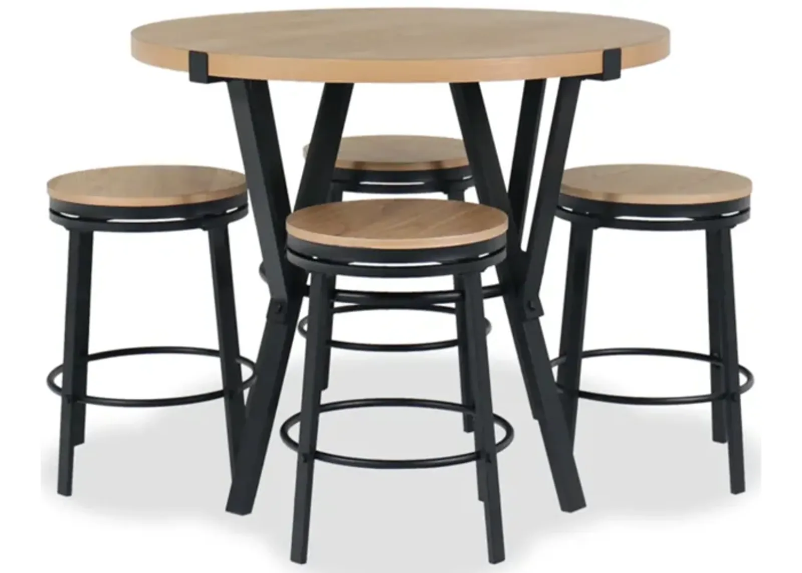 Magnolia 5-Piece Round Counter Dining Set