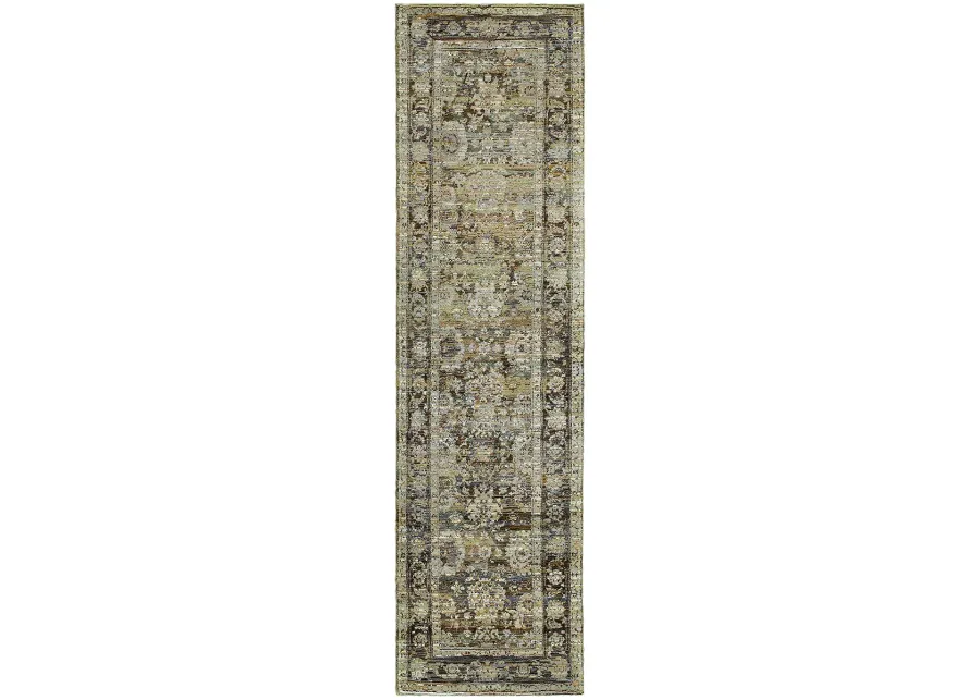 Andorra 2'6" x 12' Green Rug