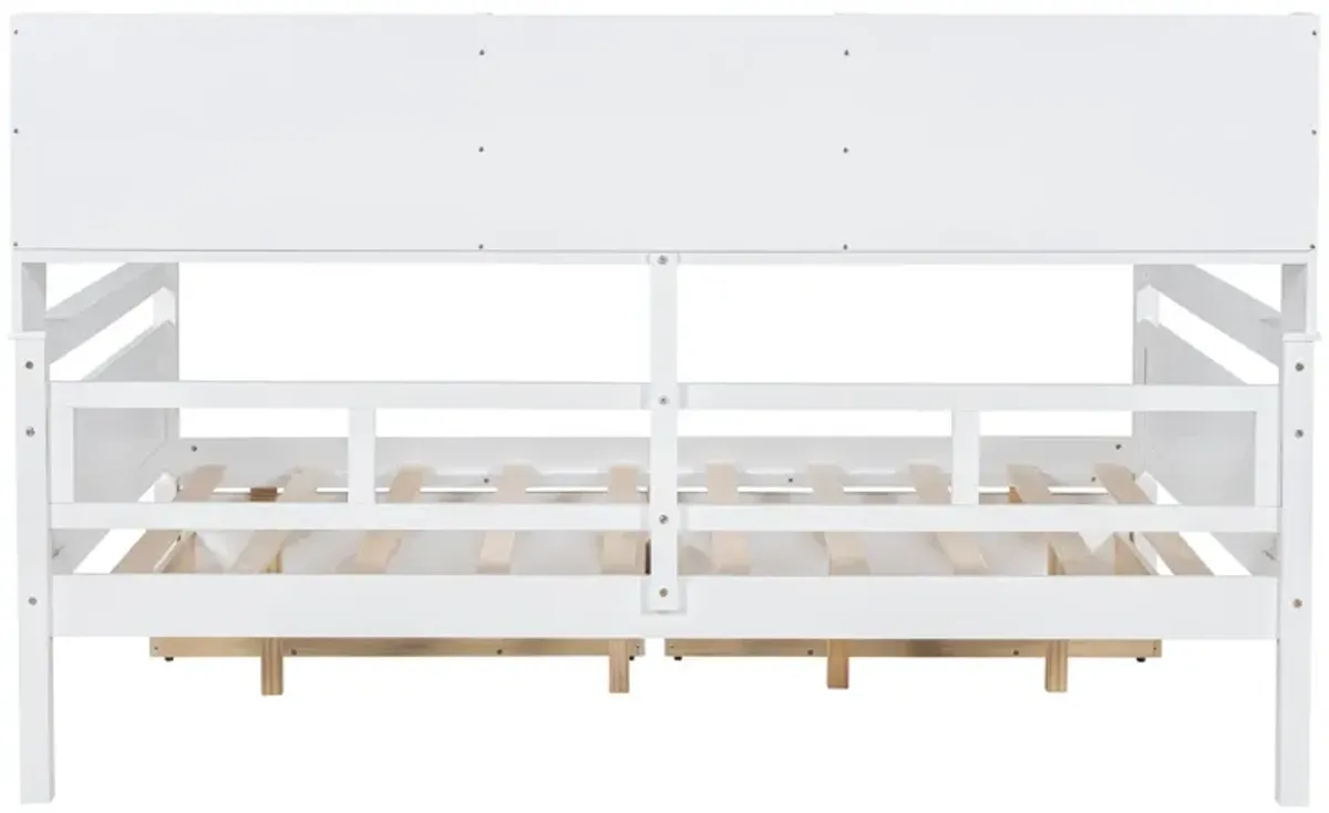 Merax Modern Daybed Bed with  Storage Shelves