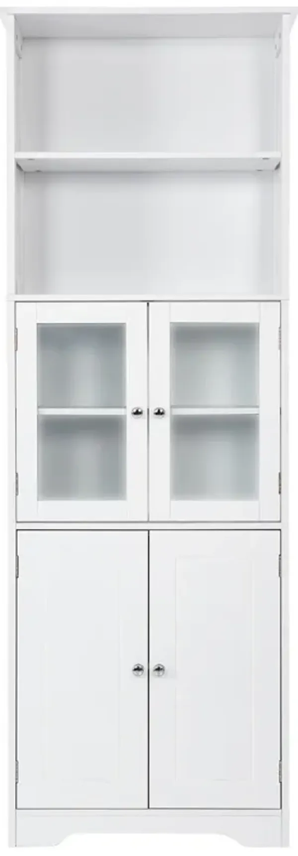Merax White Tall Storage Cabinet with Shelves
