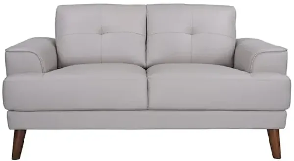Porter Designs Anzio Top Quality Leather Loveseat, Cream