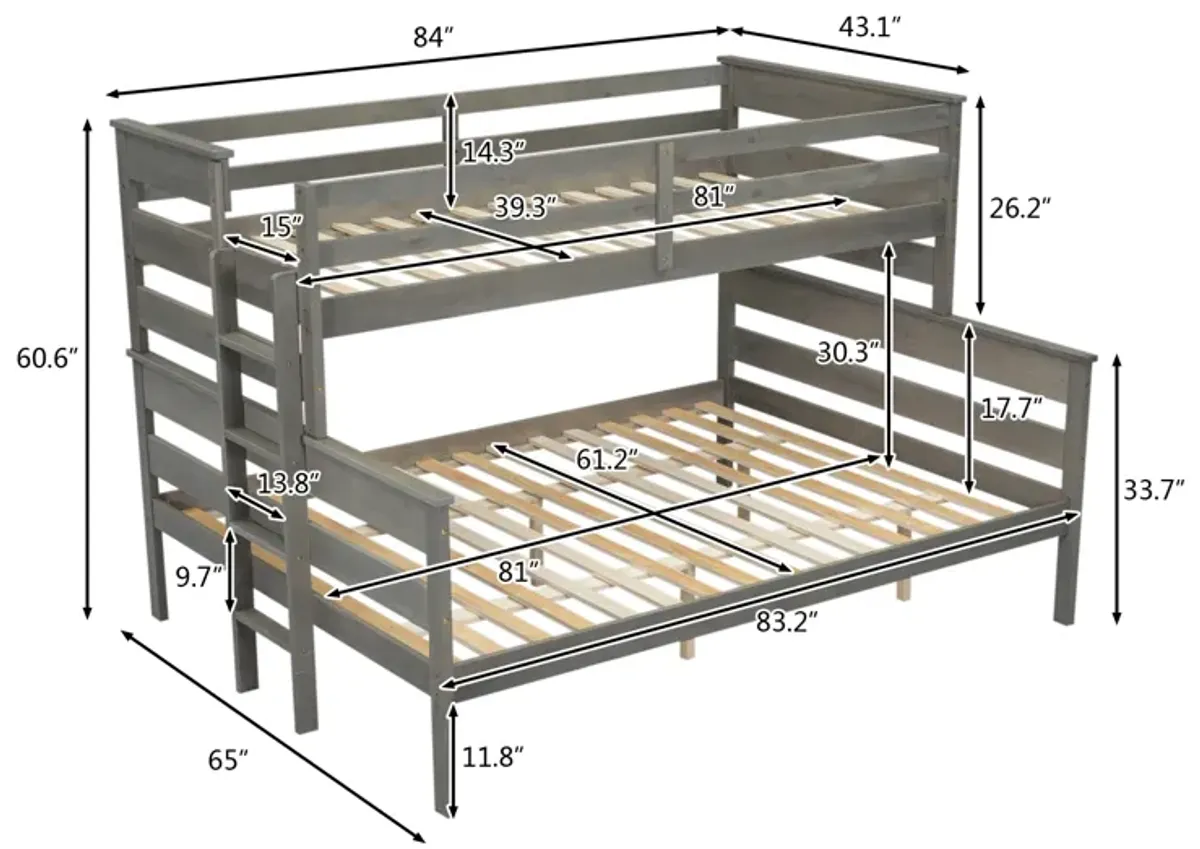 Merax Modern Bunk Bed with Ladder