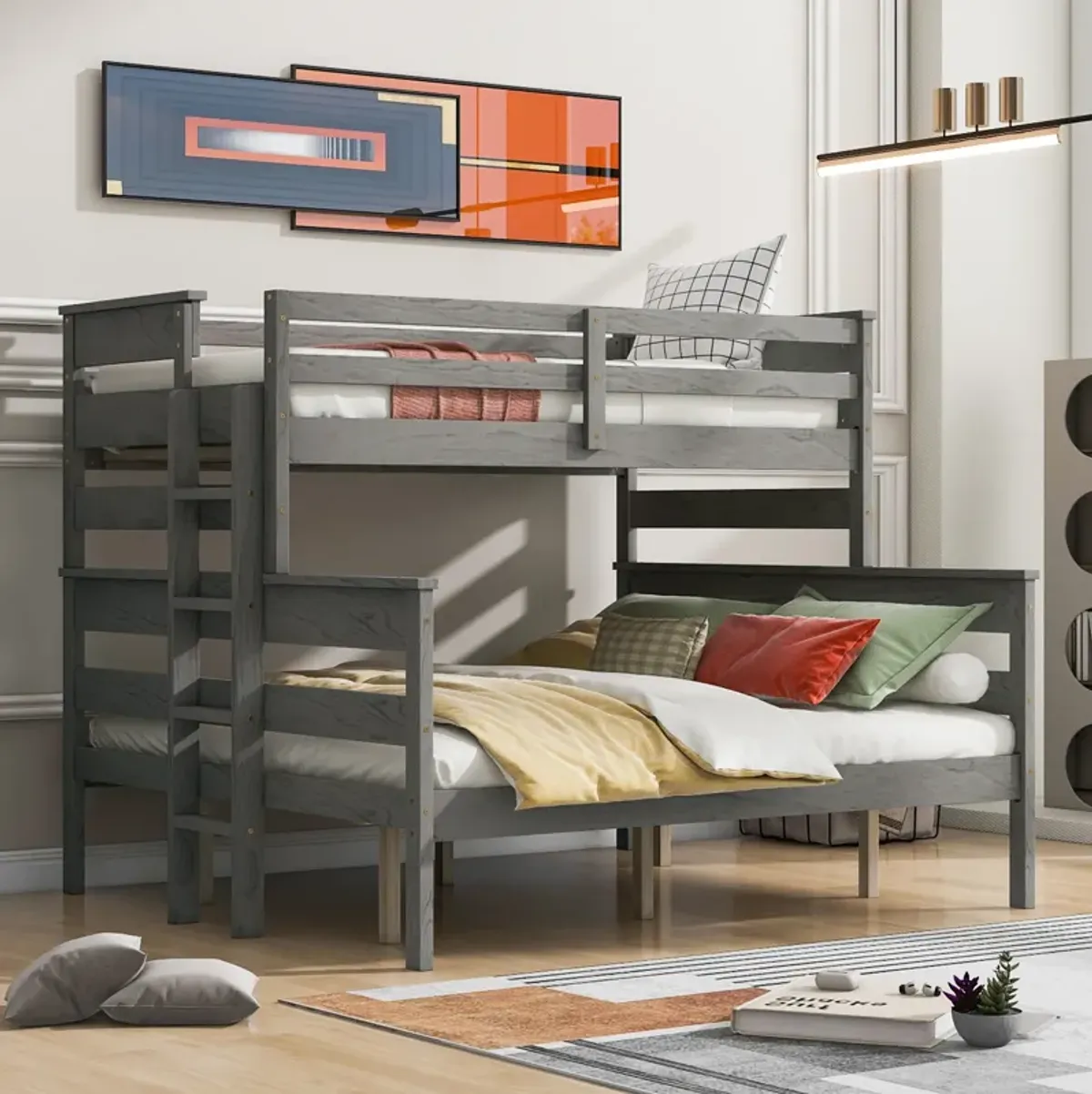 Merax Modern Bunk Bed with Ladder