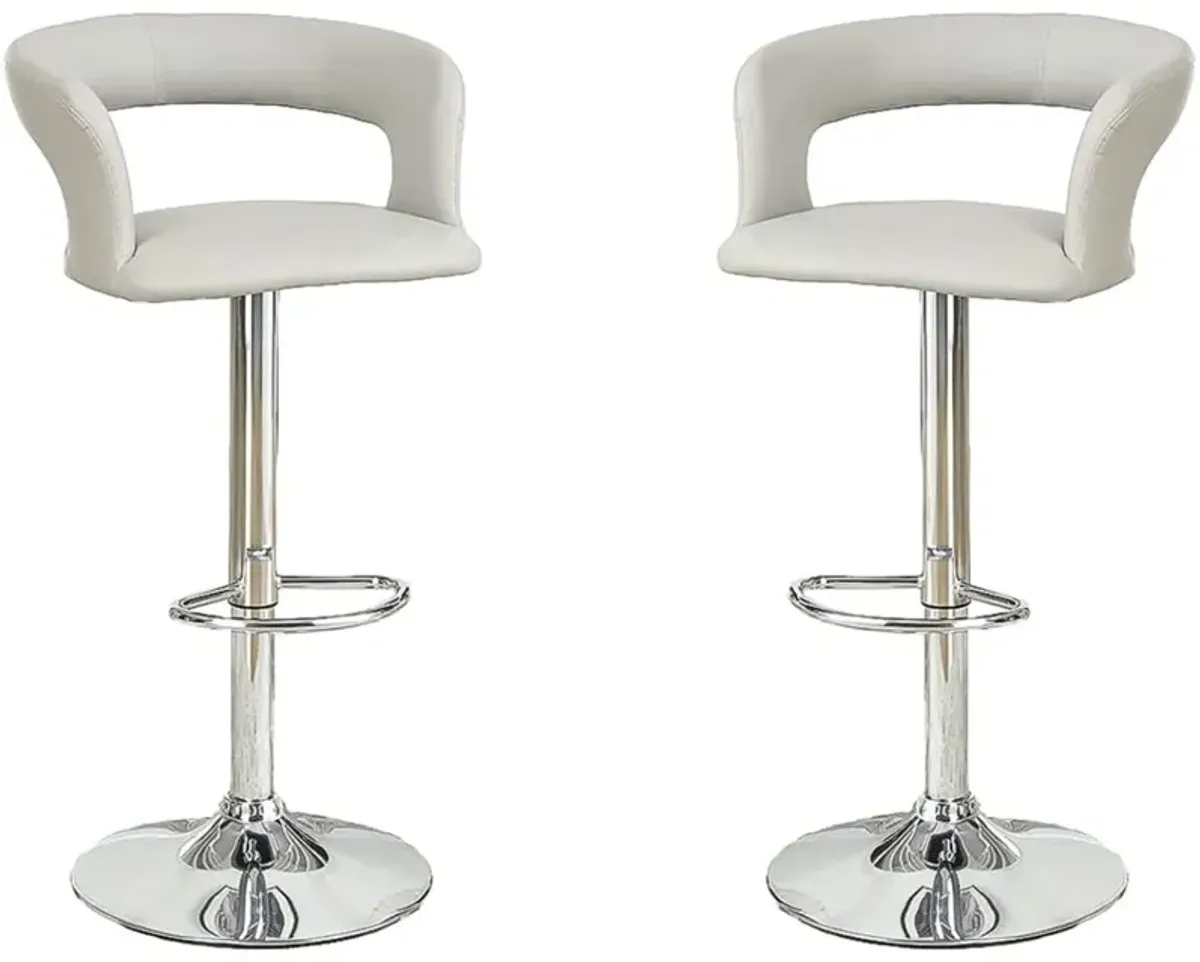 Set of 2 Grey Kitchen Barstool Chairs