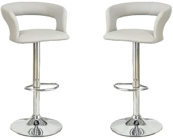 Set of 2 Grey Kitchen Barstool Chairs