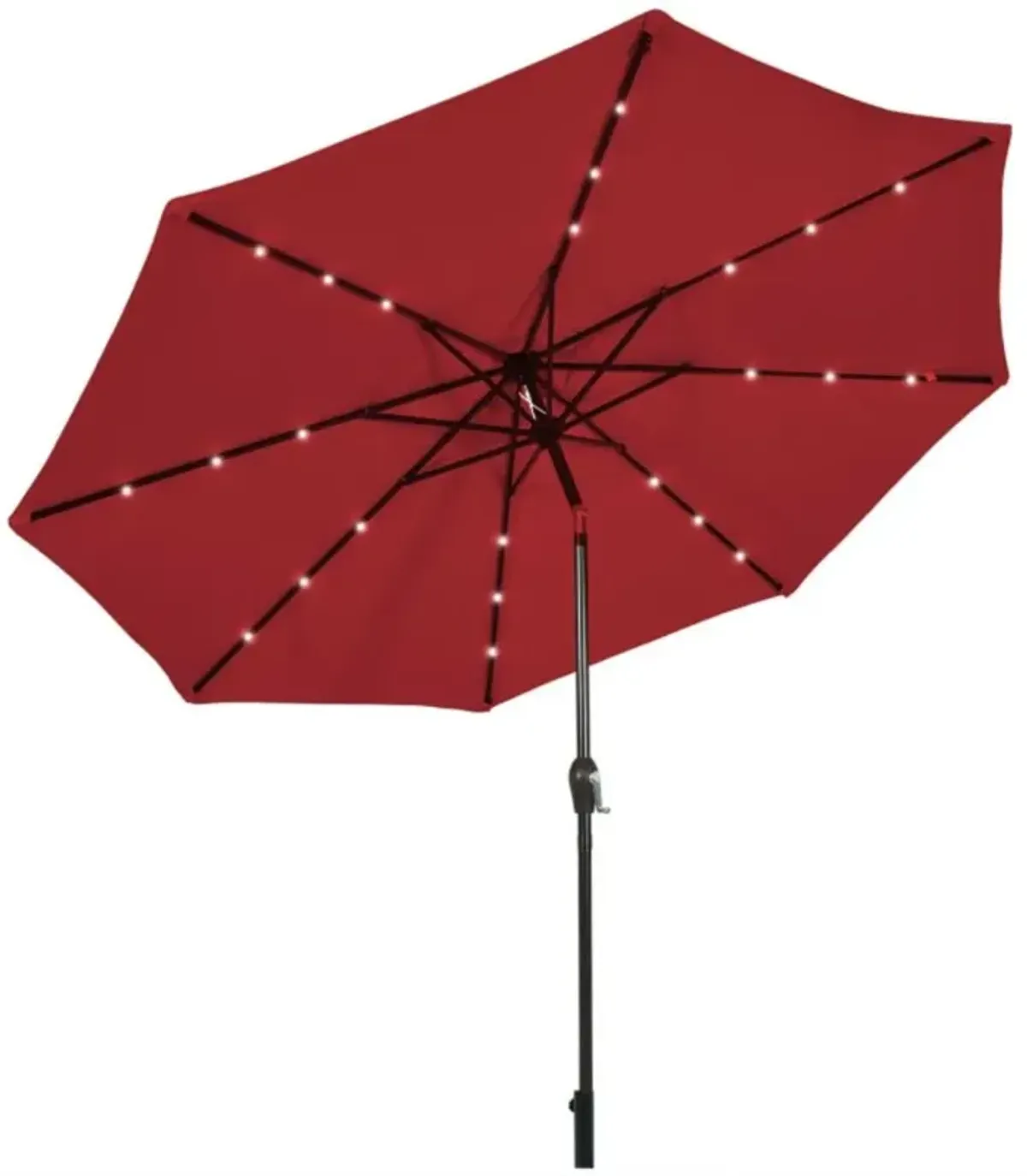 Hivvago 10 Feet Outdoor Patio Umbrella with Bright Solar LED Lights