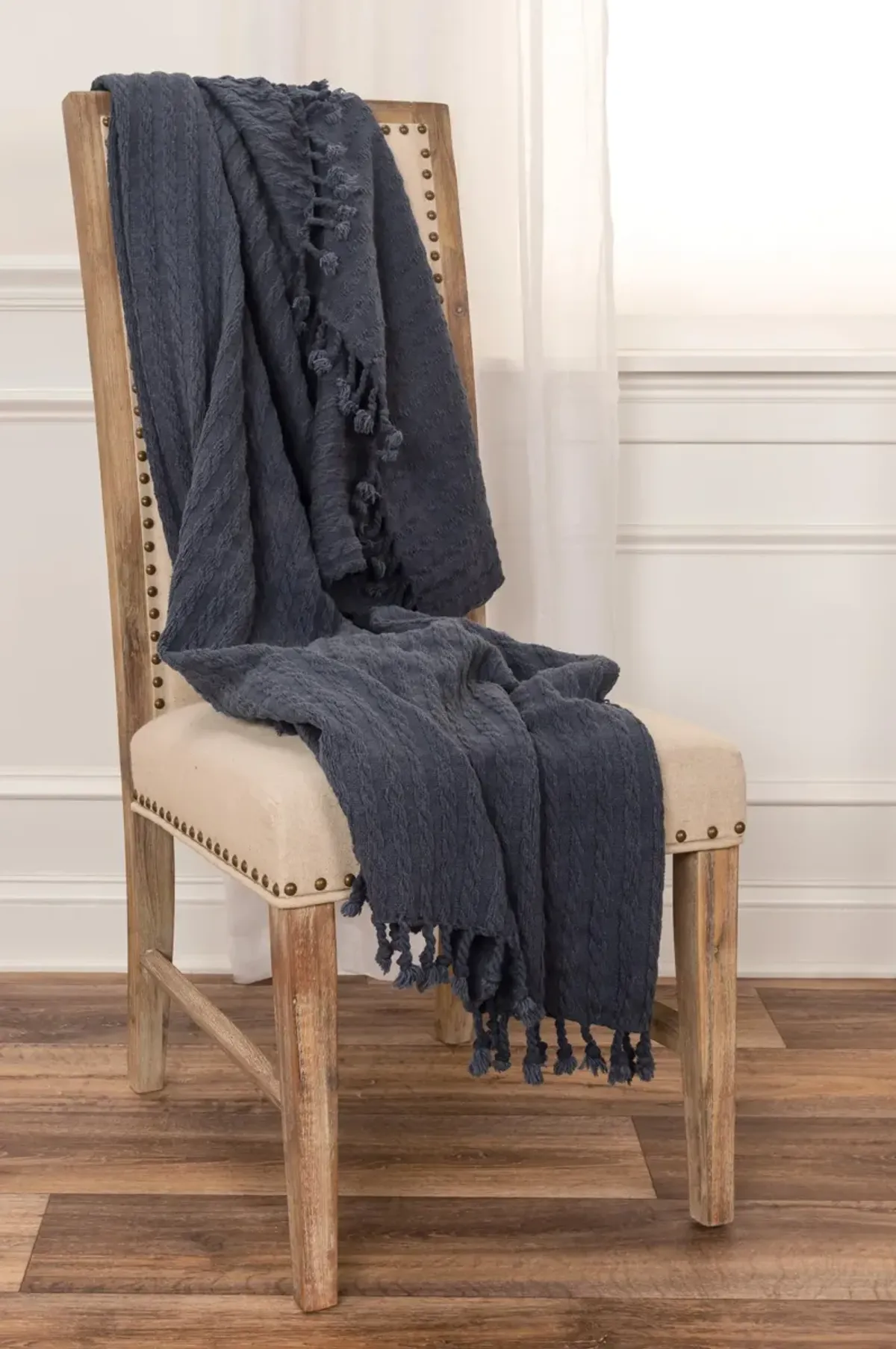 Gray Blue 50" x 60" Throw Blanket