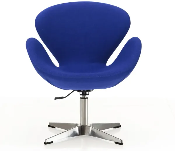 Raspberry Swivel Accent Chairs in Blue (Set of 2)