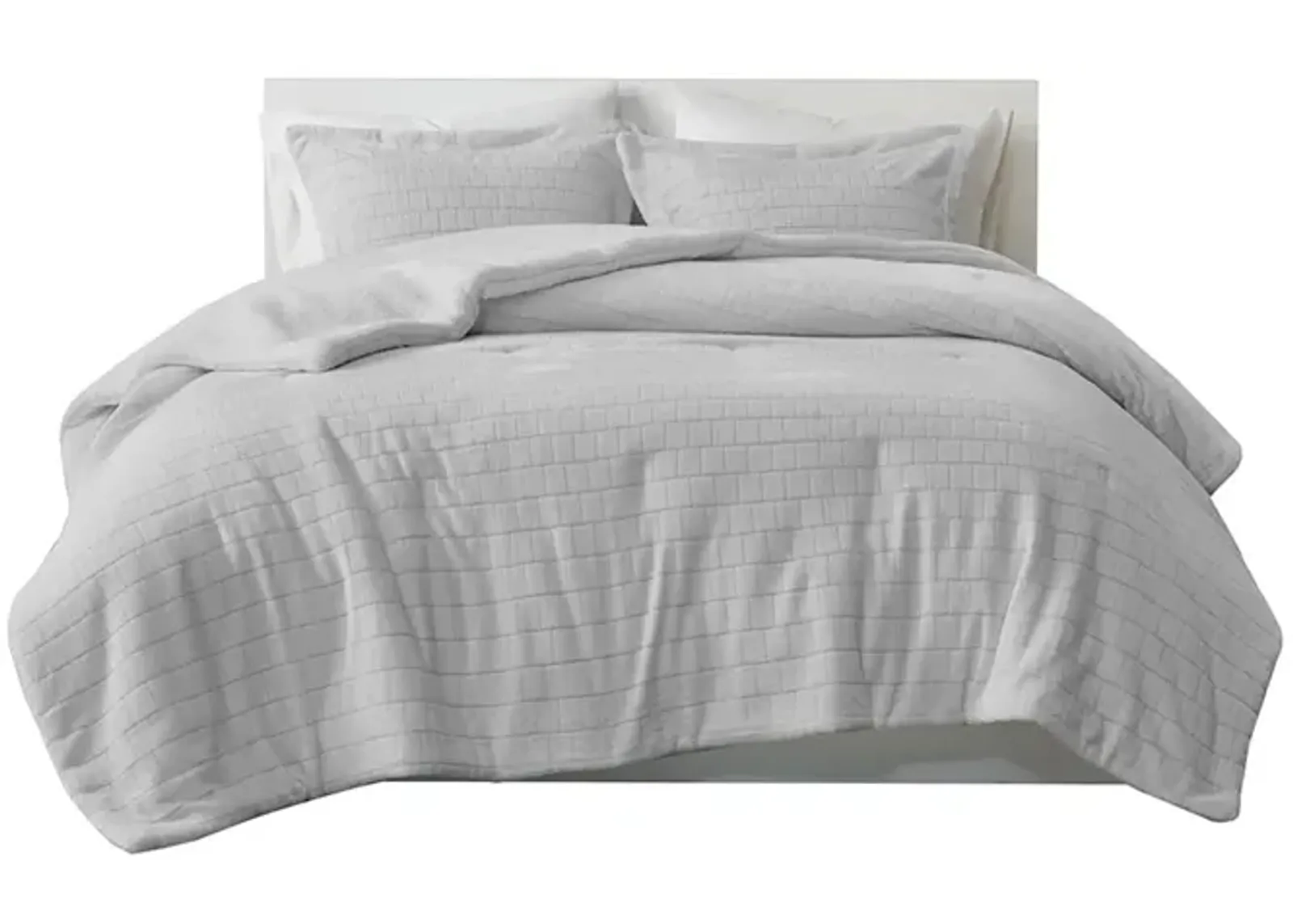 Gracie Mills Felton Plush to Sherpa Reversible Comforter Set