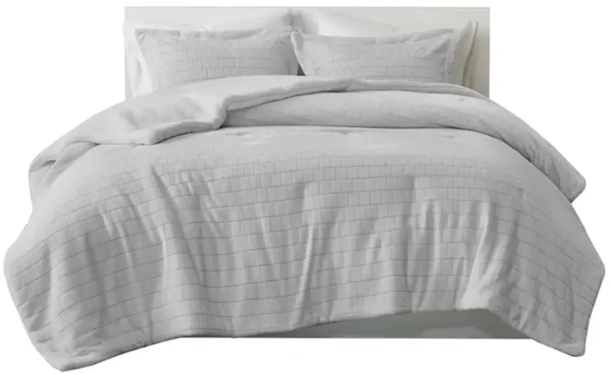 Gracie Mills Felton Plush to Sherpa Reversible Comforter Set