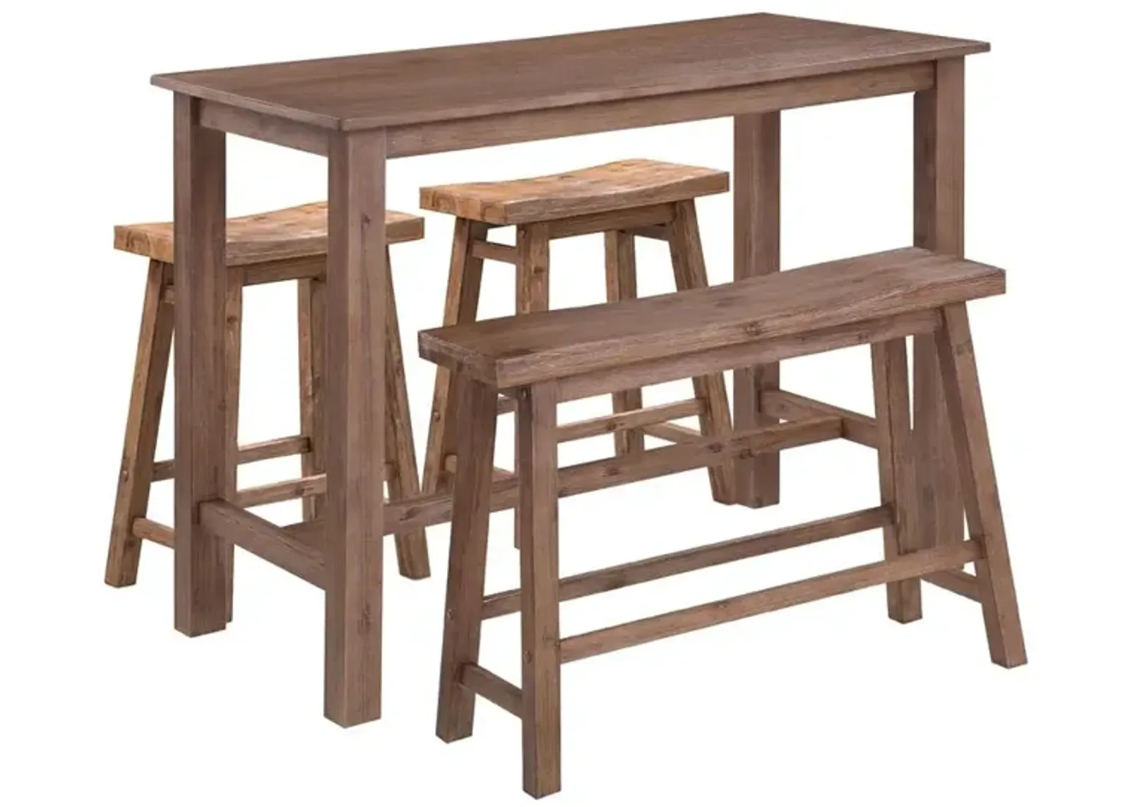 Boraam Sonoma 4pc Pub Set - Barnwood Wire-Brush Finish